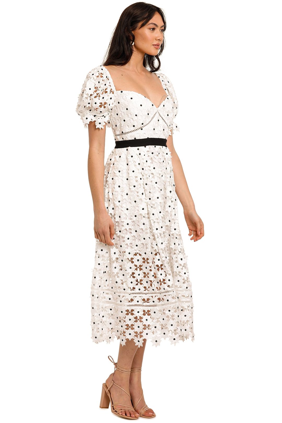 Daisy Lace Midi Dress - Polka Dot photo 2