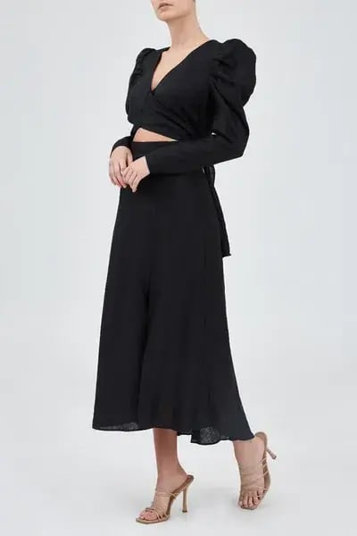 Keepsake the Label I Know Midi Dress Black Size 8 photo 2