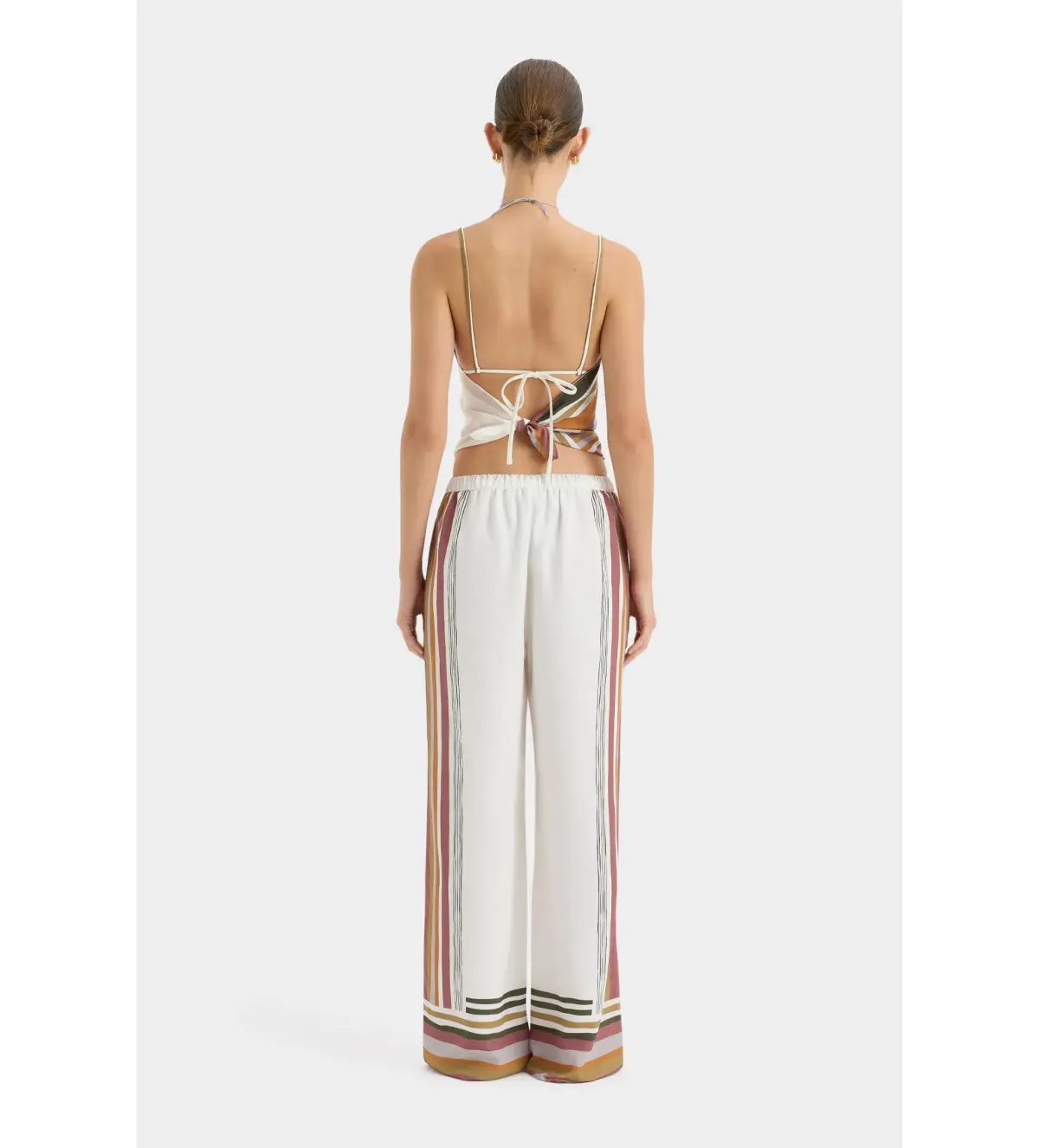 Sir the Label Caprera Scarf And Caprera Pant Set Milazzo Stripe Size 10 photo 2