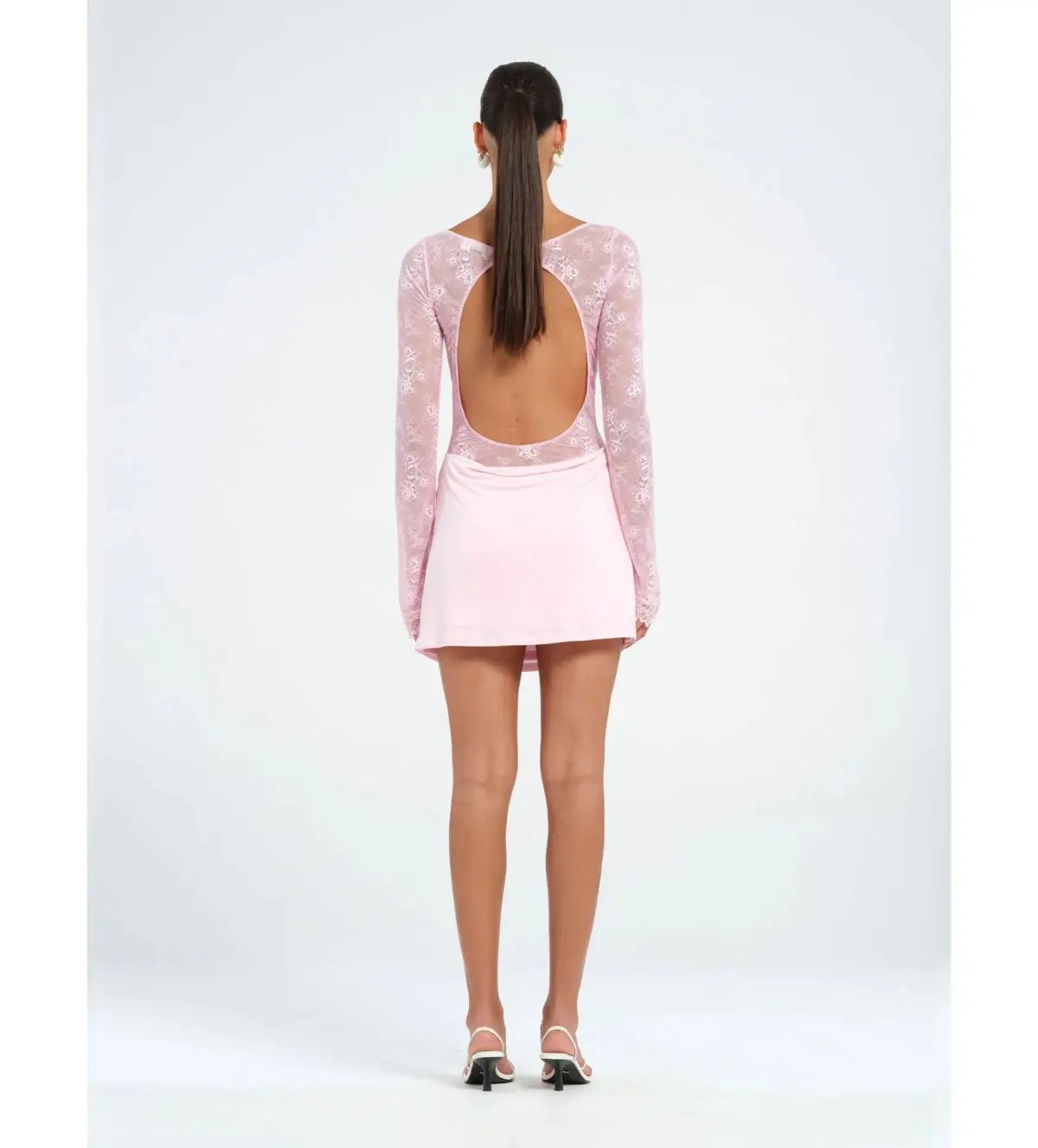 Benni Oskar Mini Dress in Baby Pink Size 6 photo 3