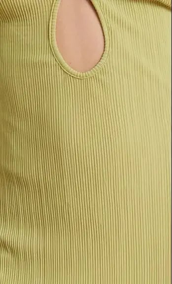 Bec & Bridge Plisse Maxi Dress Green Size 6 photo 4