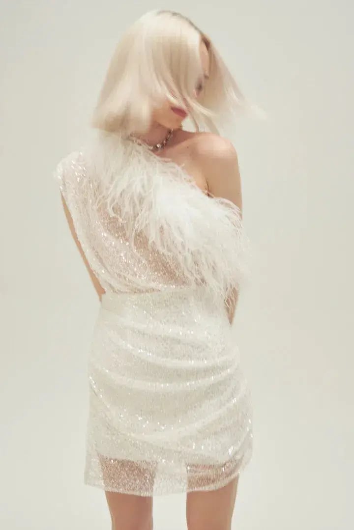 Par Violet End Scene Dress White Size AU 8 photo 3