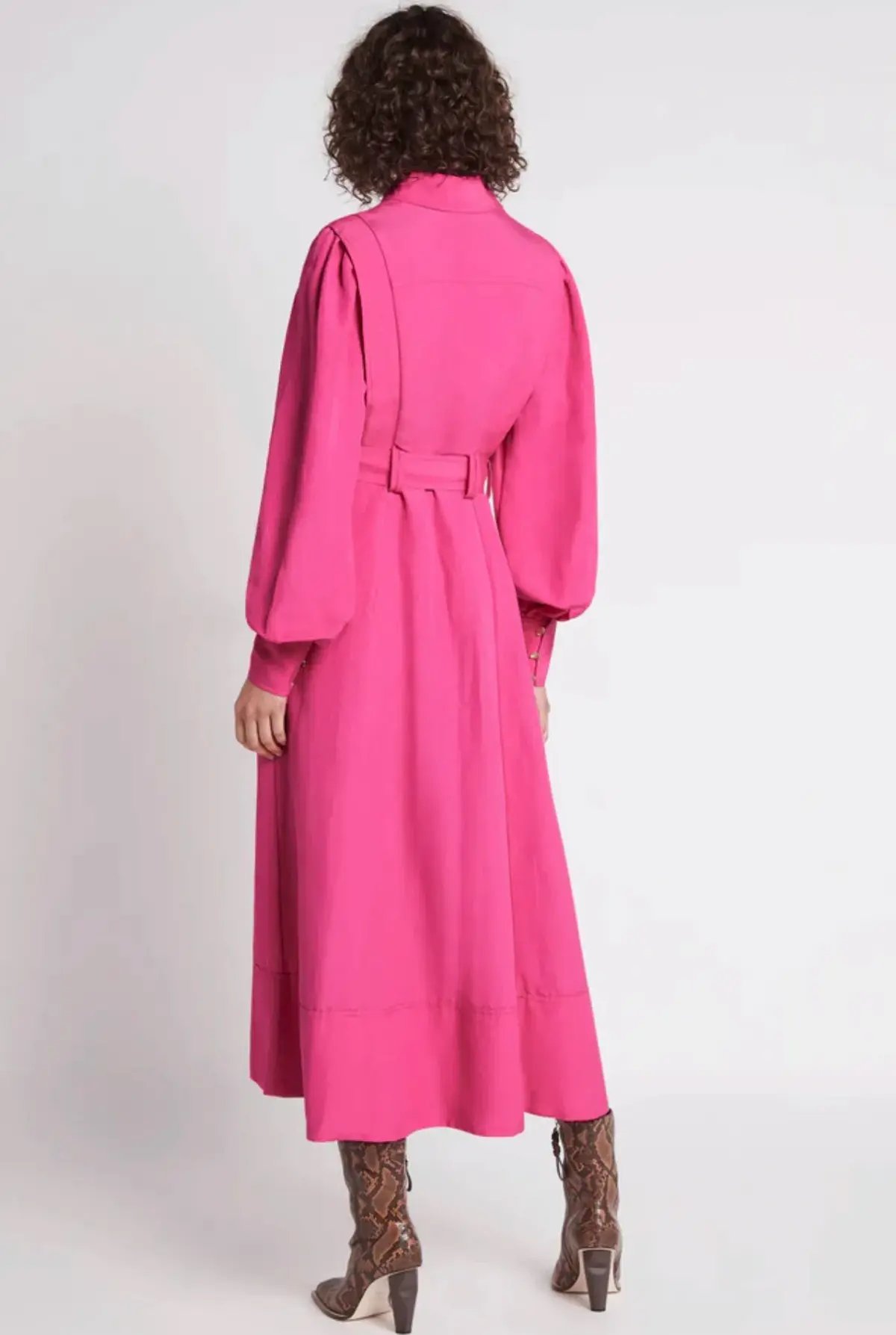 Aje Admiration Midi Shirt Dress Pink Size 10 photo 3