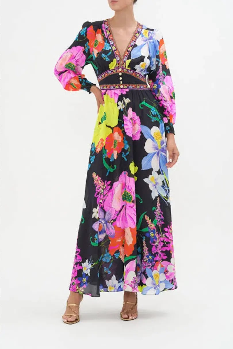 Camilla Button Dress with Shaped Waistband Away With The Fairies Size S/Au 10 photo 2