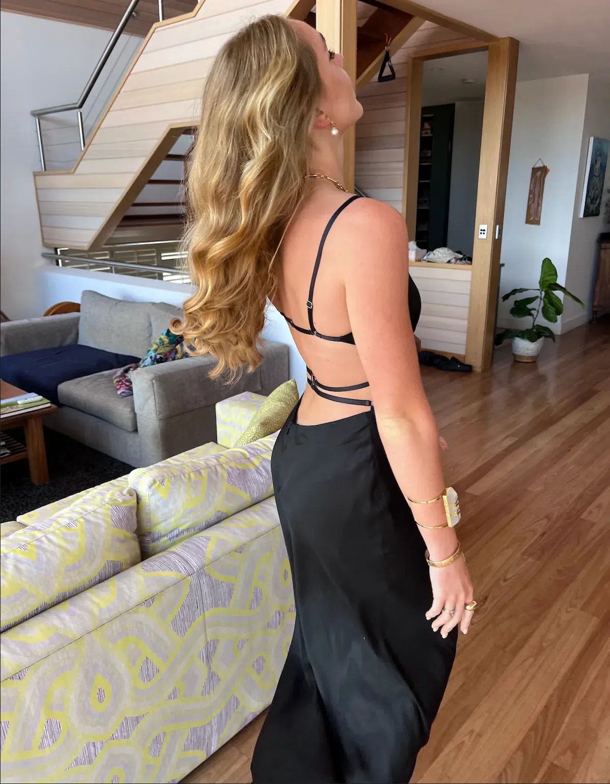 Bec & Bridge Diamond Days Strap Maxi Dress Black Size 10 photo 5