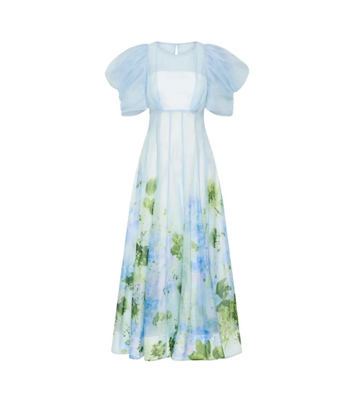 Aje Clementine Midi Dress in Blue Hydrangea Size AU 10 photo 4