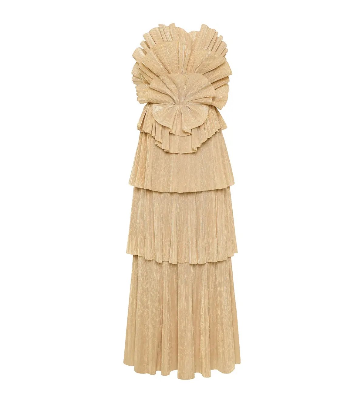 Aje Kyra Gown Gold Size 8 photo 9