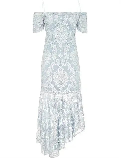 Alice McCall Fleur De Lys Gown Dress Light Blue Pebble Size 10 photo 5