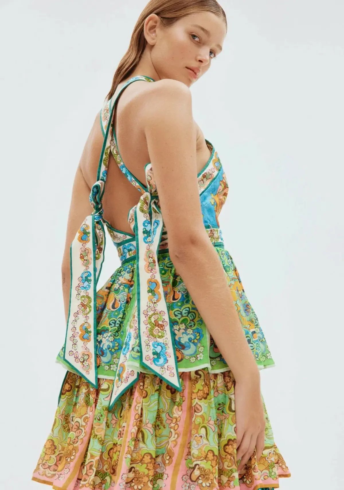 Alemais    Dreamer Halter Tier Dress   Size 10 photo 3