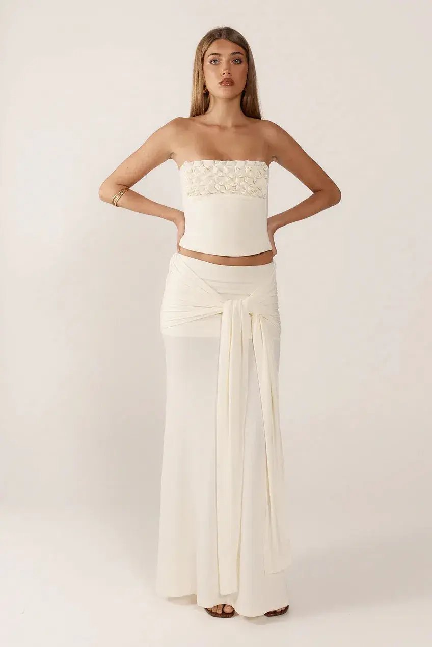 Ance Gria Jude Set Top and Skirt in Ivory Size S / AU 8 photo 4