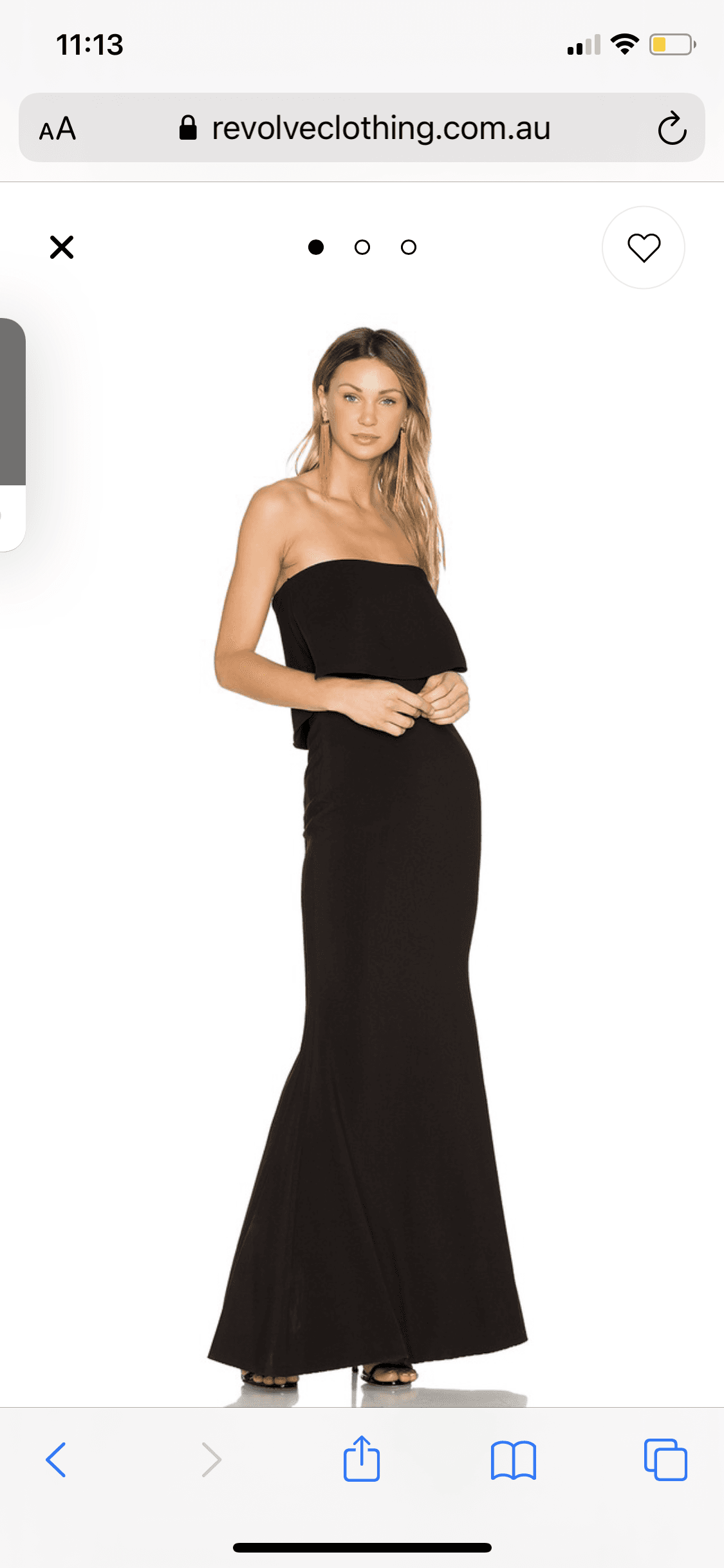 LIKELY driggs gown in black photo 2