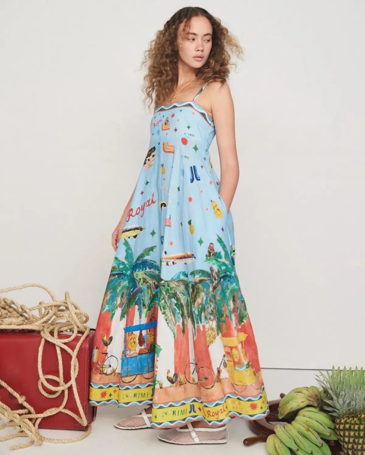 Alemais  All Aboard Sundress Print Size 10 photo 2