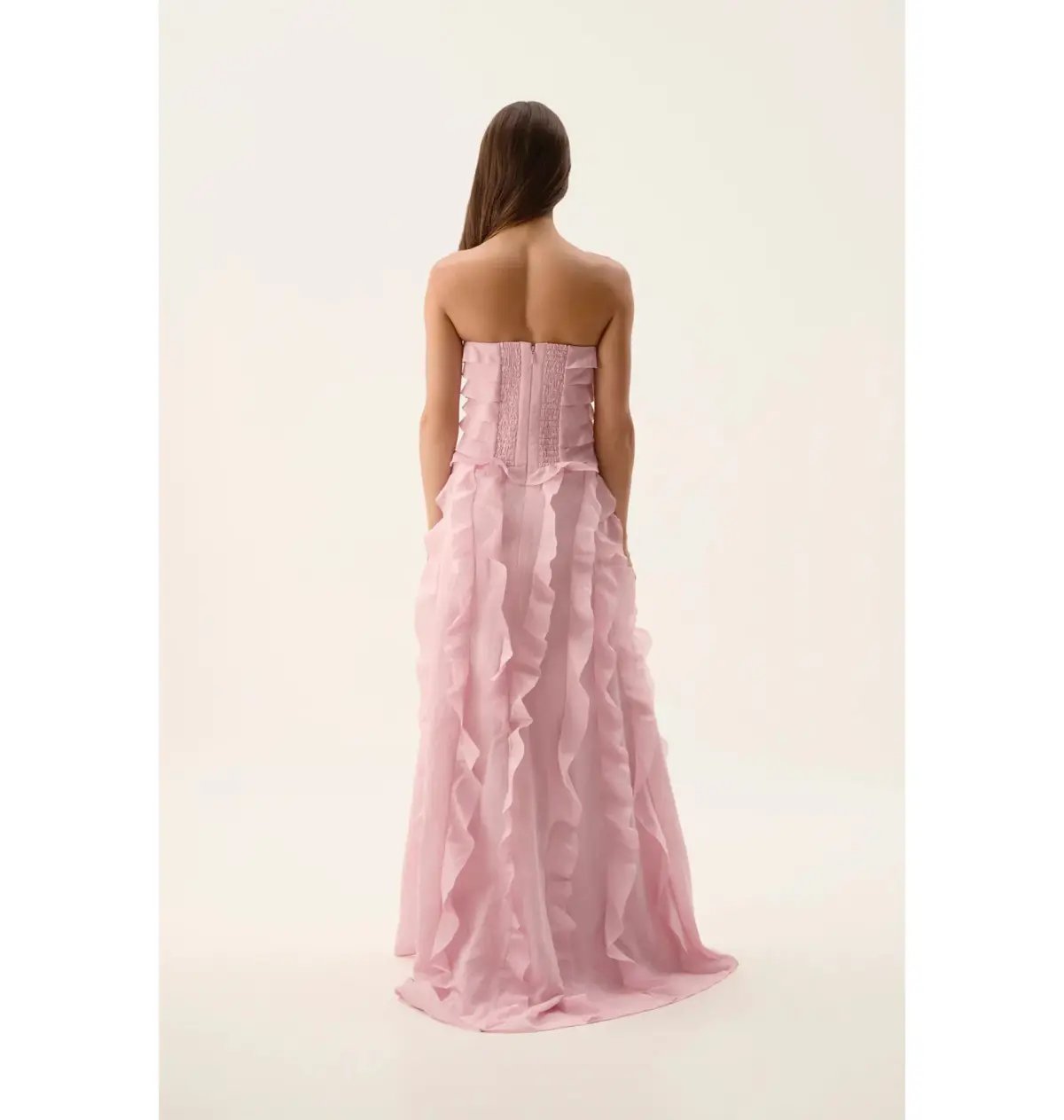 Aje Allairie Gown Chalk Pink Size 14 photo 3