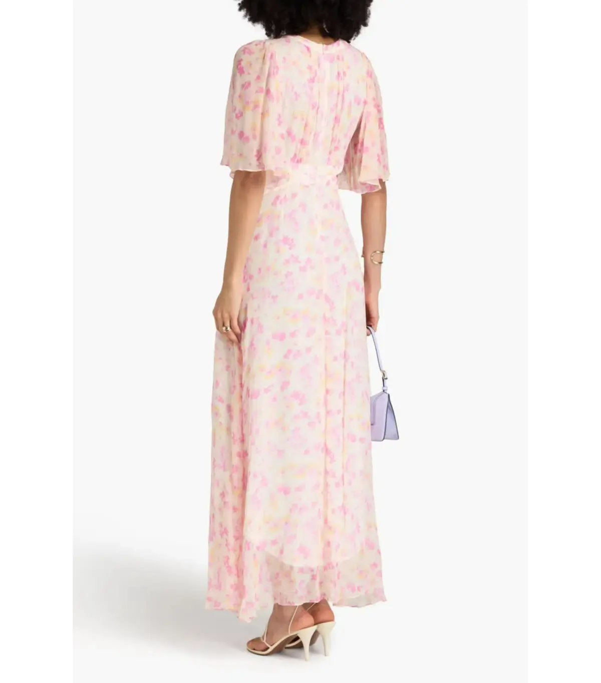 Maje Cutout Georgette Maxi Dress Printed Size 36 / AU 8 photo 2