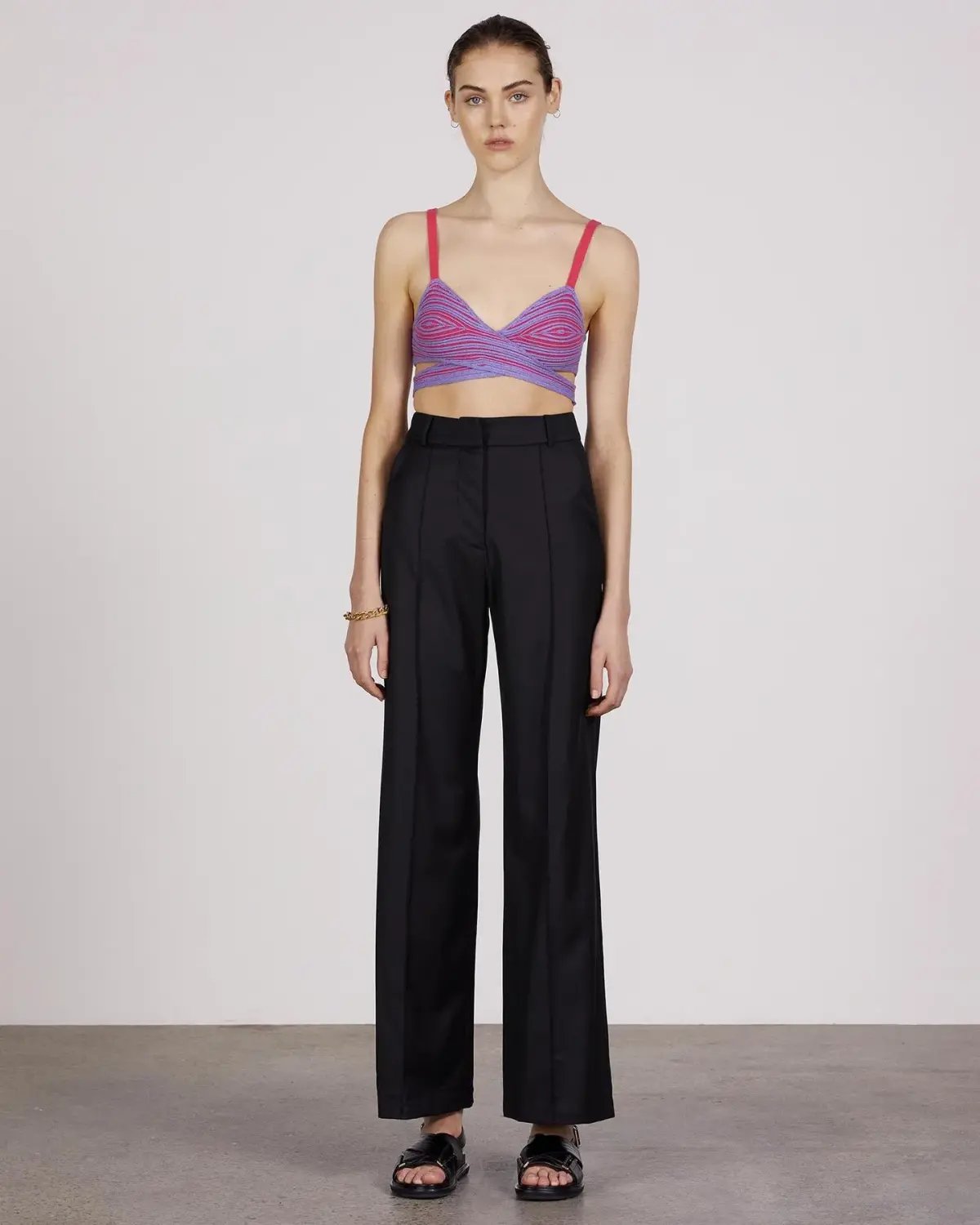 Anna Quan Viki Top Electric pink purple blue size 10 photo 4