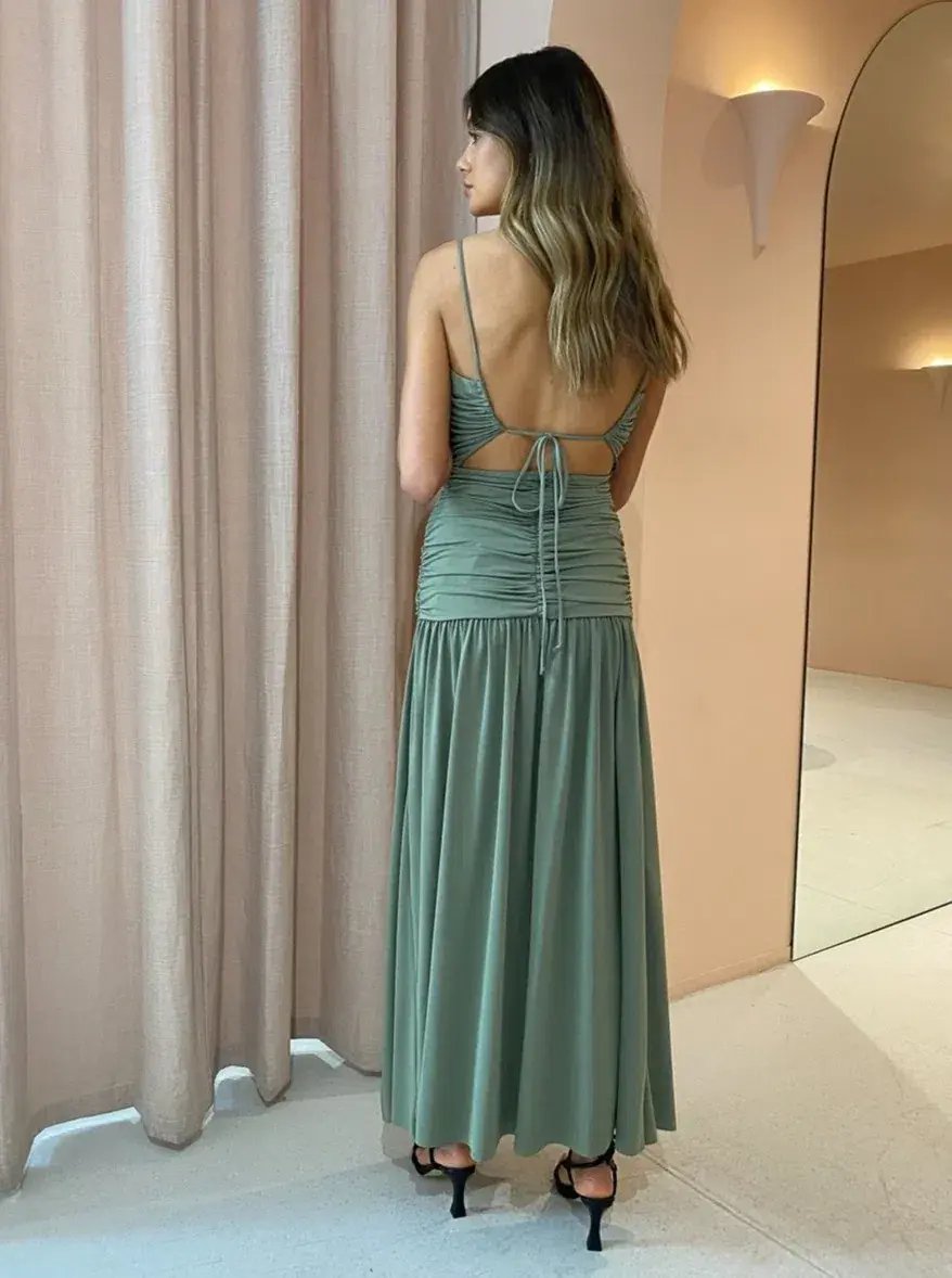 Bec & Bridge Vixen Maxi Dress Green Size 8 / S photo 3