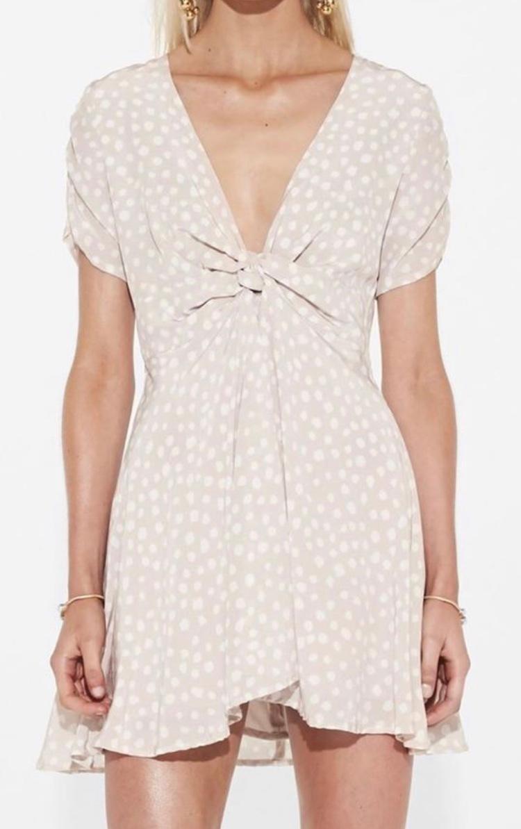 Sir the Label The Valentina Mini Dress Cream Size 10 photo 2
