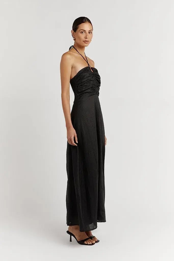 Dissh Flow Halter Midi Dress Black Size 8 photo 2