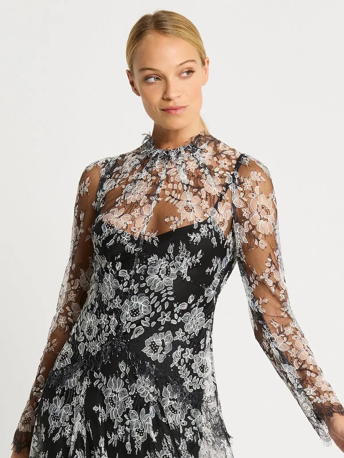 Moss & Spy Melody Midi Dress in Black/Ivory Size AU 14 photo 2