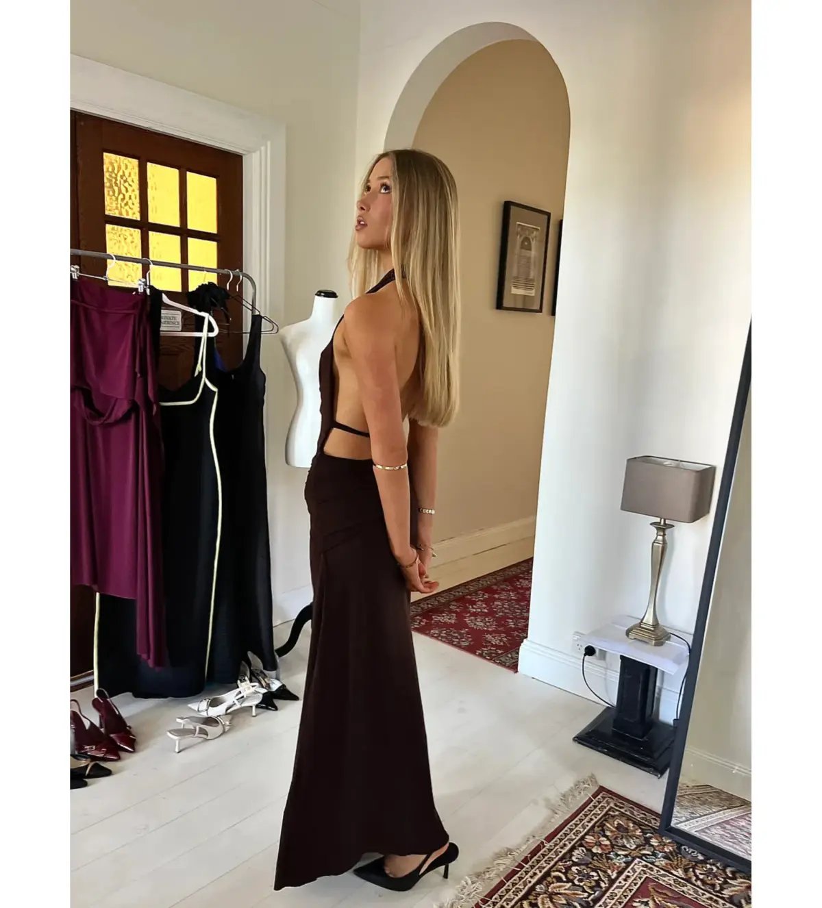 La Marie Nadia Maxi Dress Brown Size 8 photo 4