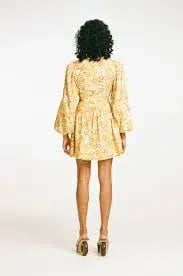 SABO Elysees Dress Yellow and White size XS photo 8