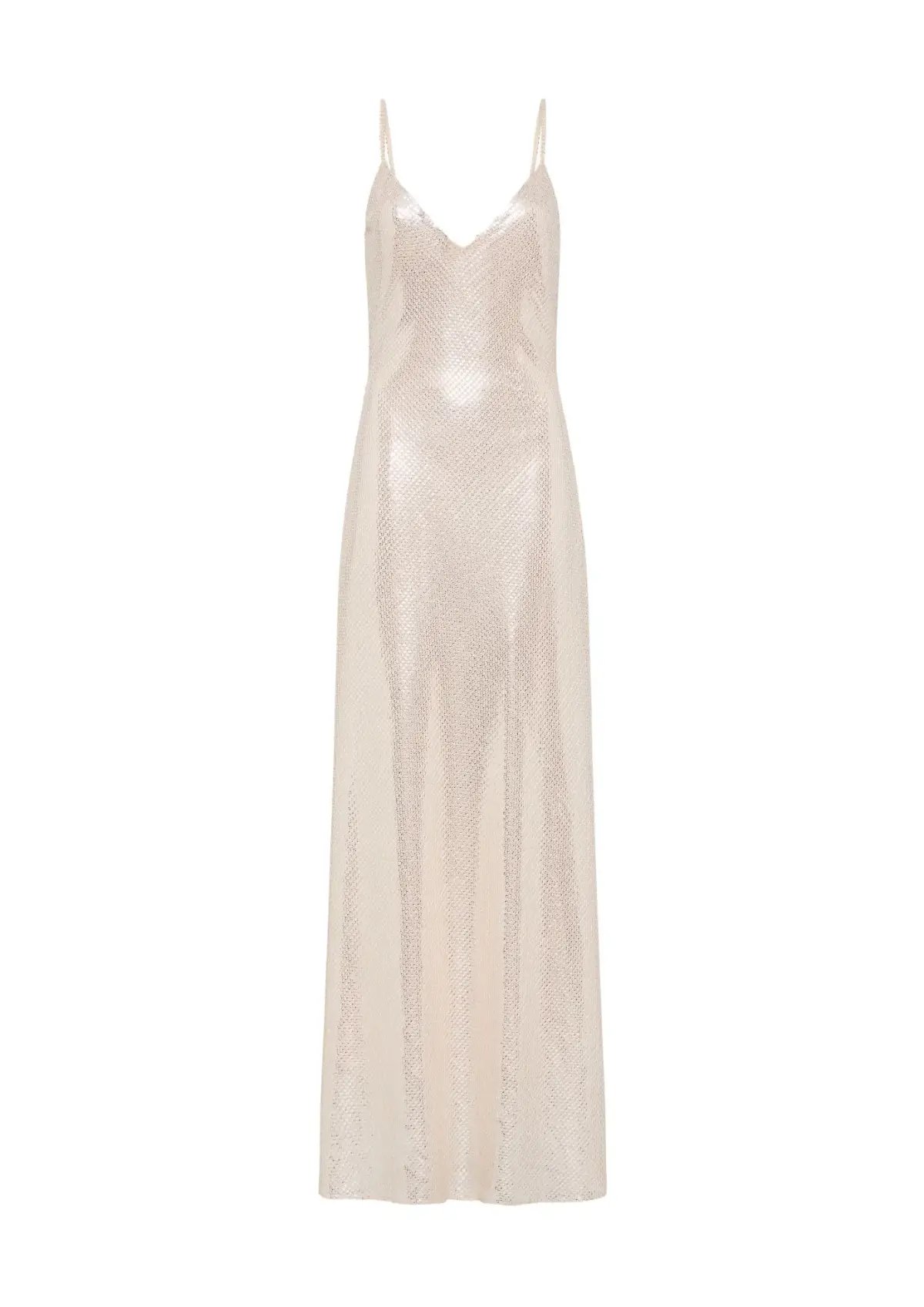 Manning Cartell High Voltage Slip Maxi Dress in Nude Silver Size 10 photo 5