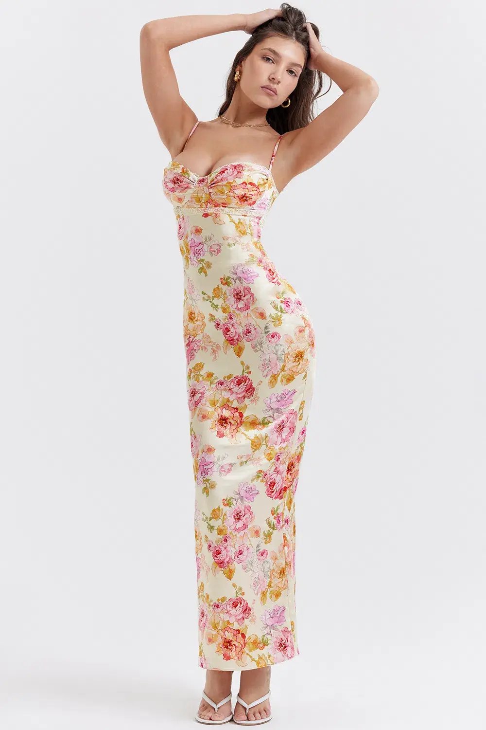 House Of CB Josefina Maxi Dress  Floral  Size M / 10 photo 2