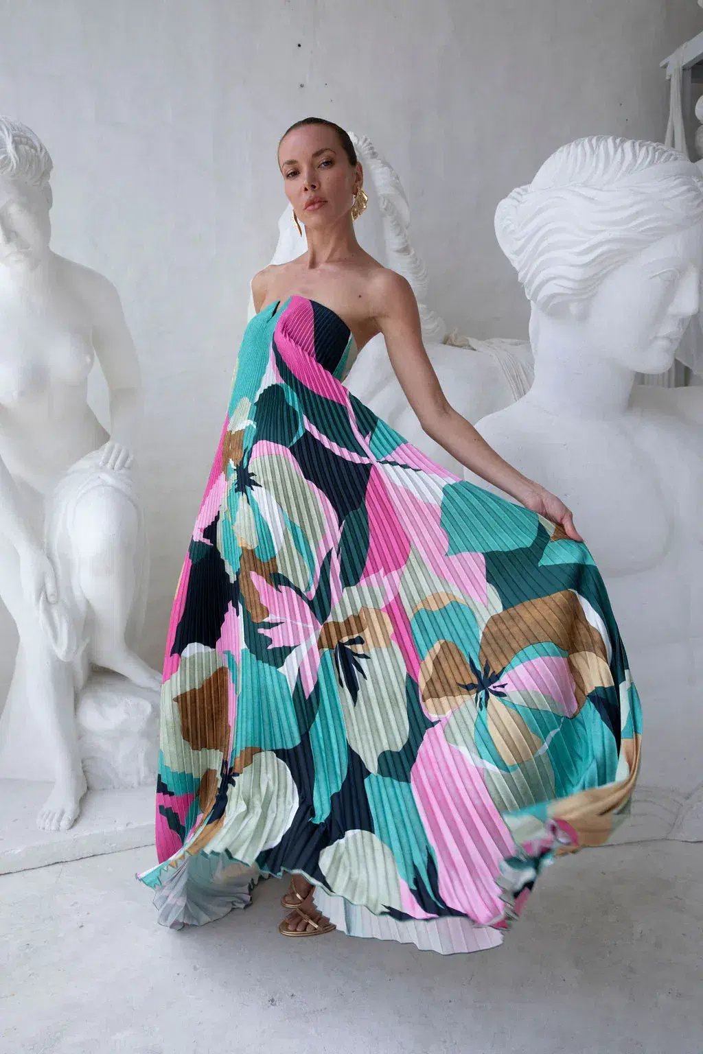 L'idée Black Tie Gown Green Calypso multicoloured size 6 photo 6