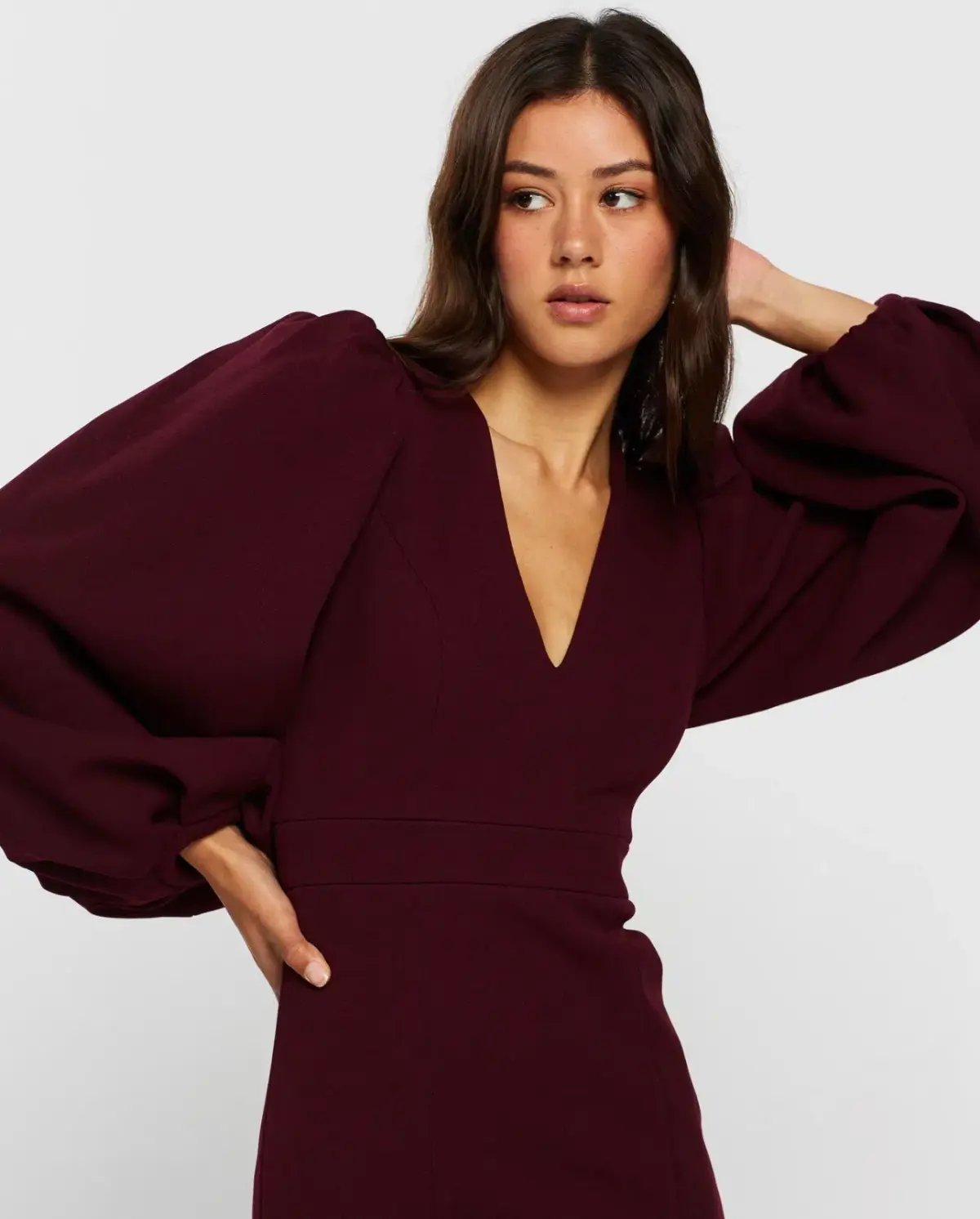 Mossman See You Again Dress Wine Size 14 photo 5