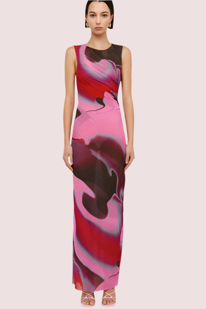 Scanlan Theodore Scanlan and Theodore Watercolour Dress Raspberry photo 4