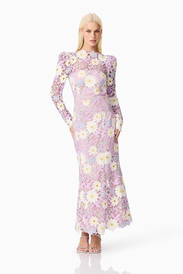 Elliatt Sigrid Midi Dress - Lilac Multi photo 3