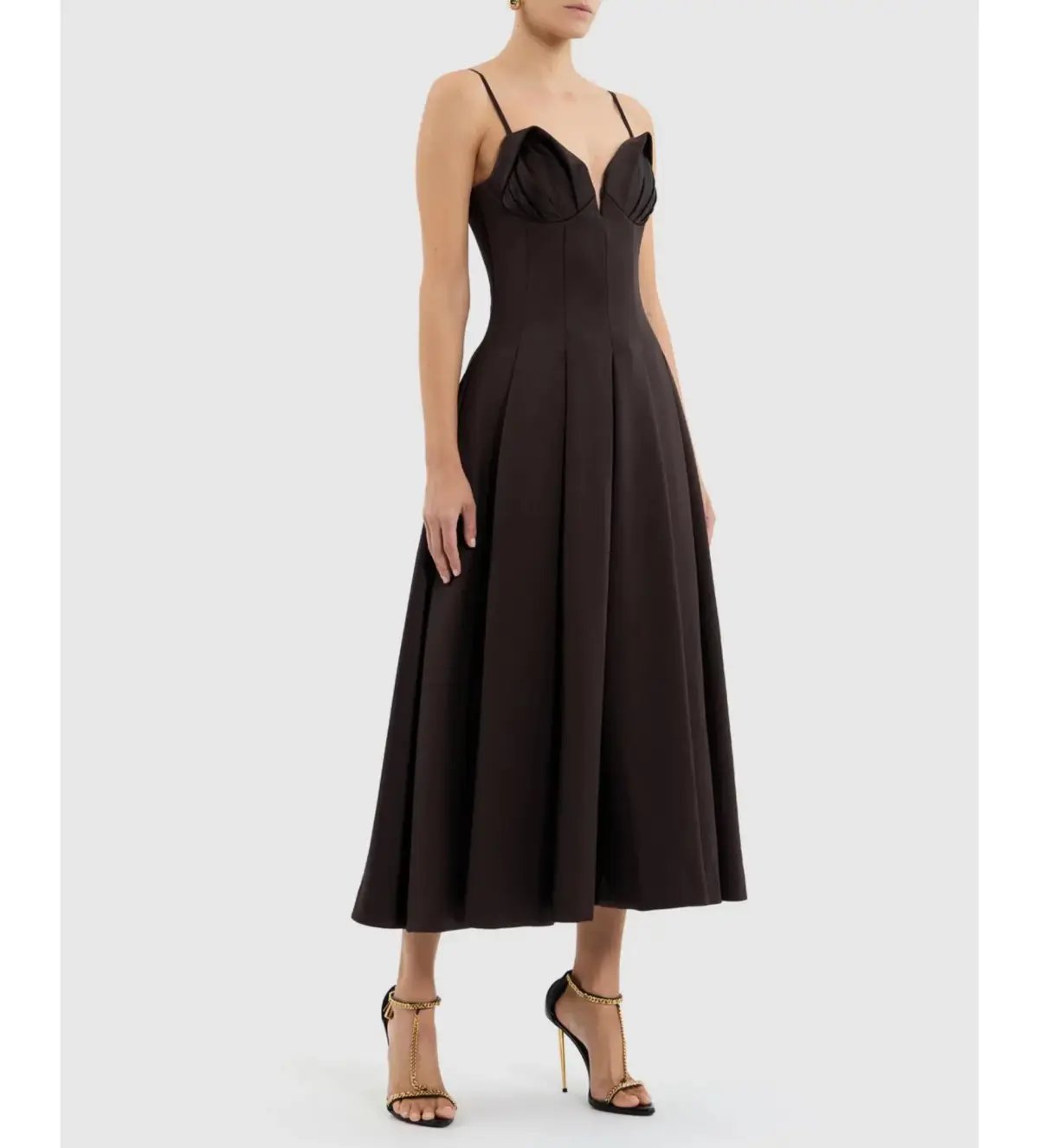 Rebecca Vallance Saskia Midi in Chocolate Size AU  8 photo 2