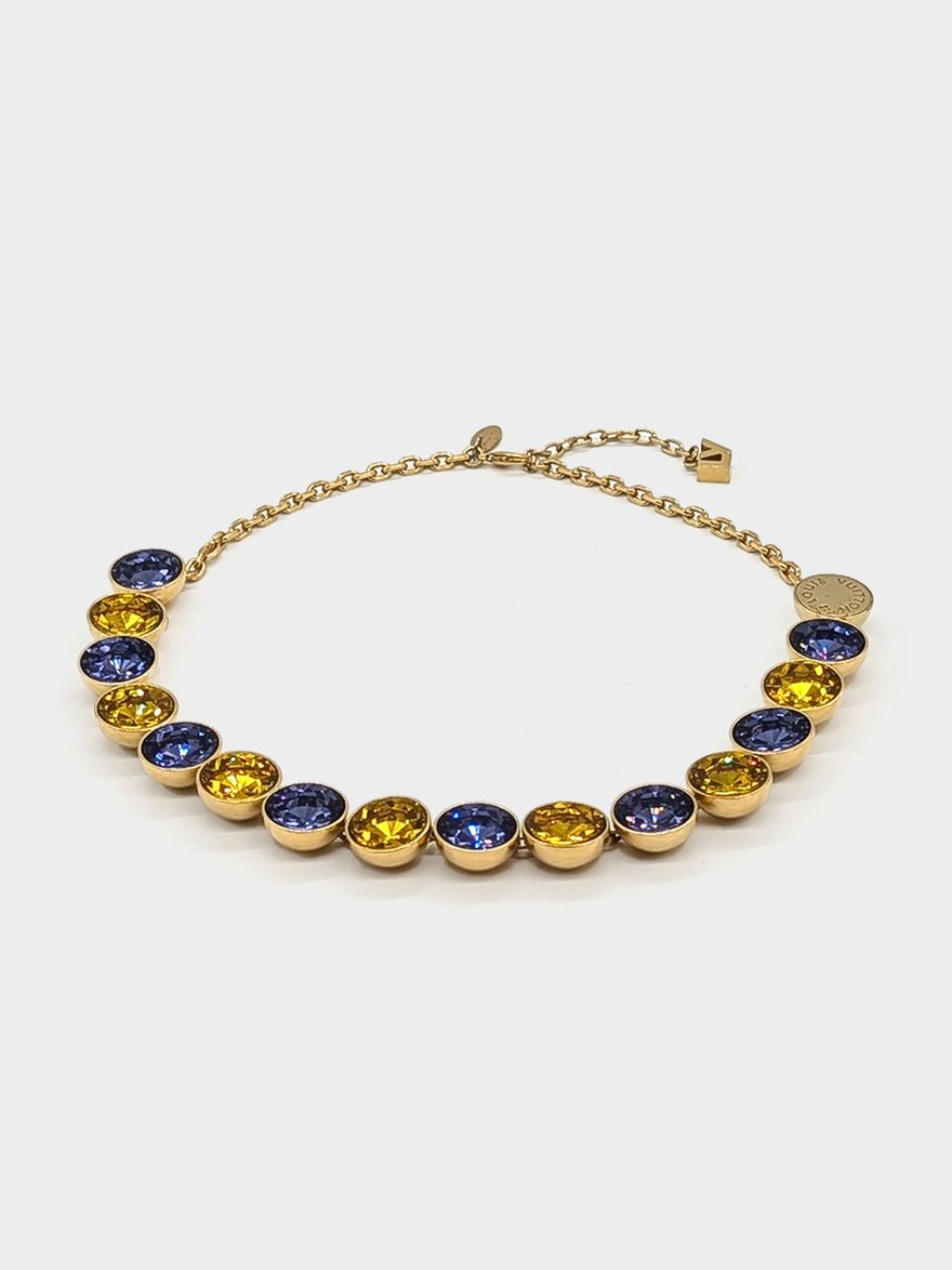 Louis Vuitton Purple and Yellow Crystal Necklace photo 2