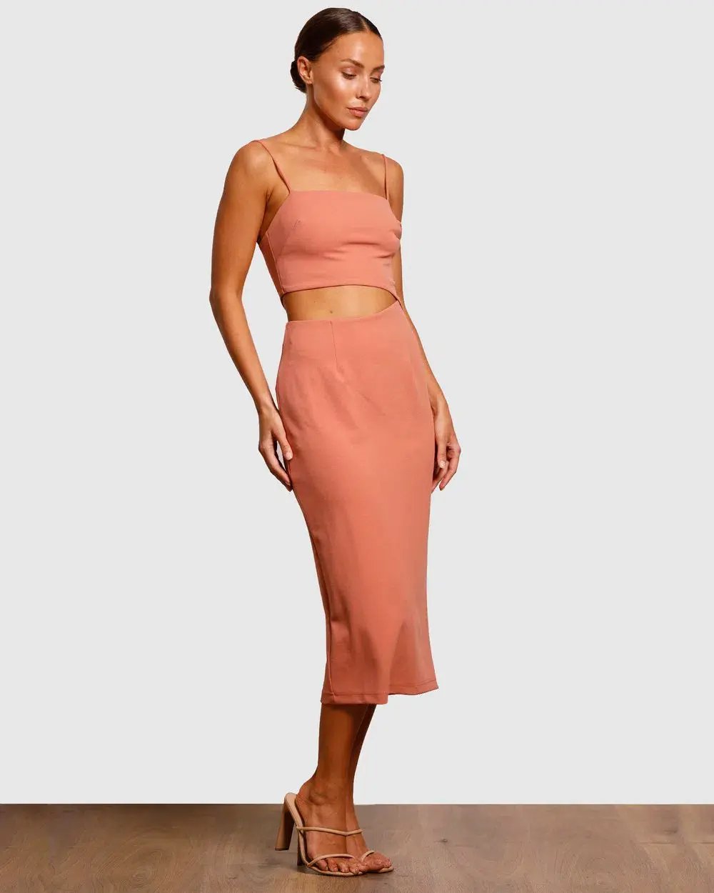 Pasduchas Pulse Slash Midi Dress Guava Size 6 photo 2