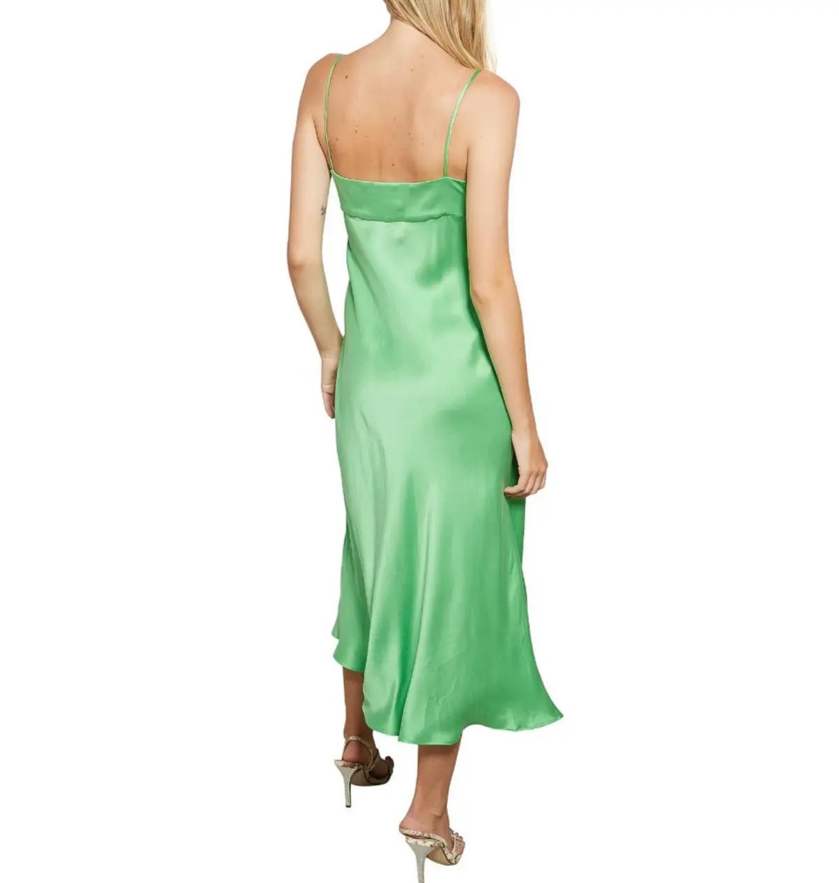 Bec & Bridge Sour Apple Silk Dress Green Size AU 6 photo 3