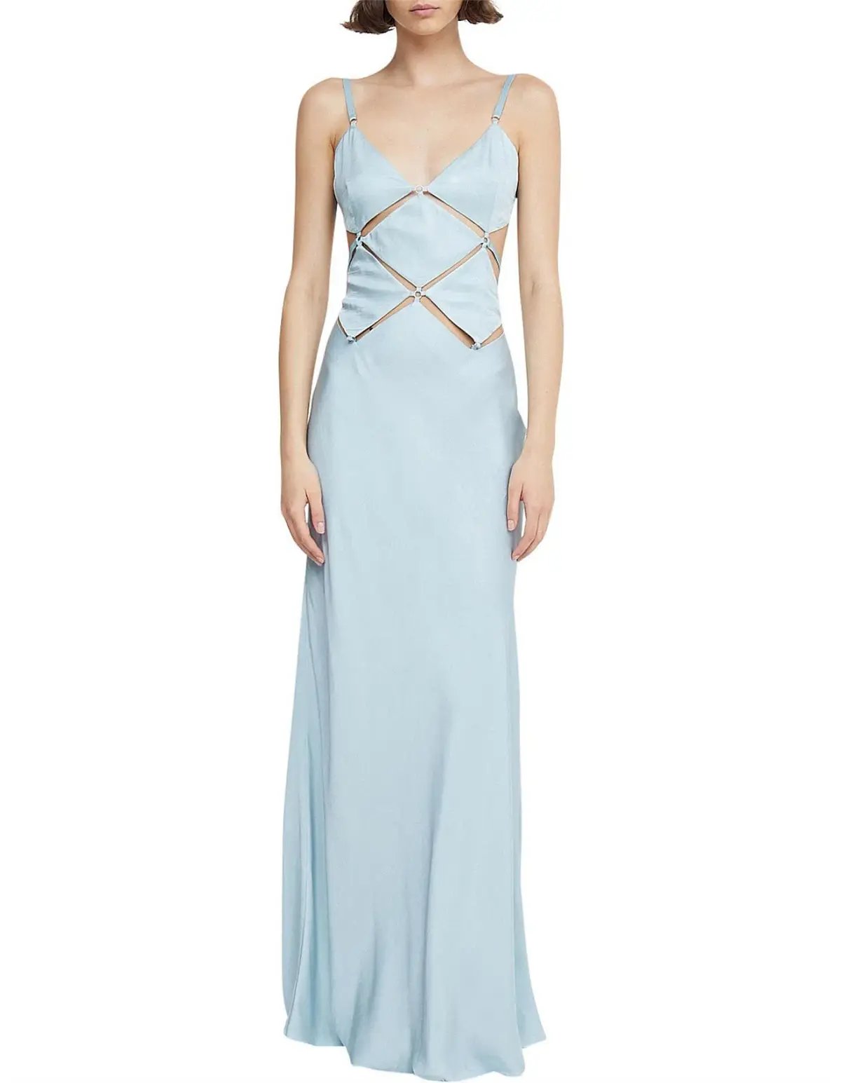 Bec & Bridge Diamond Days Strap Maxi Dress Cloud Blue Size 10 photo 2