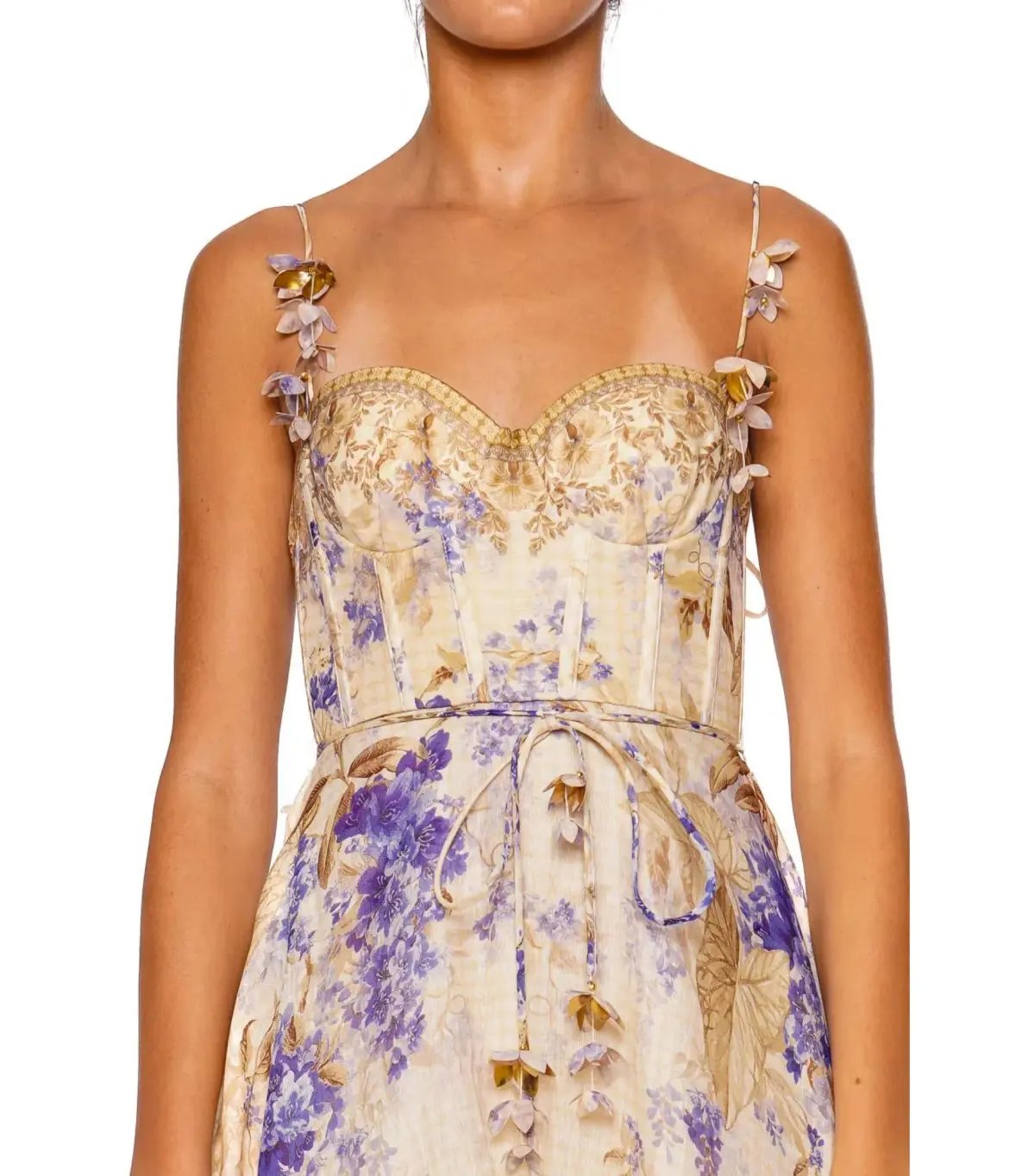 Zimmermann Dawning Picnic Dress Lilac Floral Size 2 / AU 12 photo 3