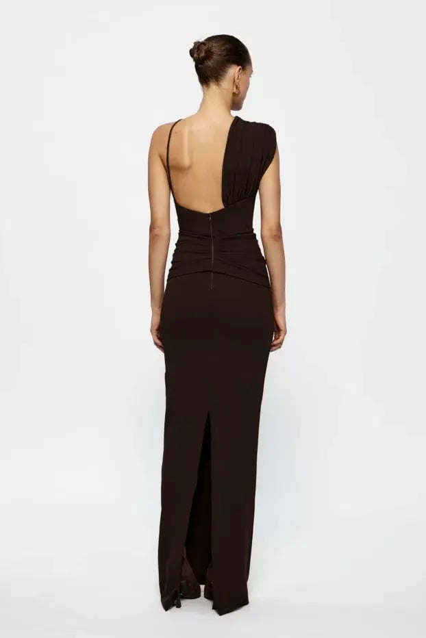 Effie Kats Greer Gown in Chocolate Size AU 10 photo 4