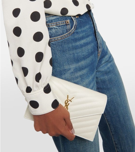 Saint Laurent Cassandre Envelope Bag - Soft White photo 4