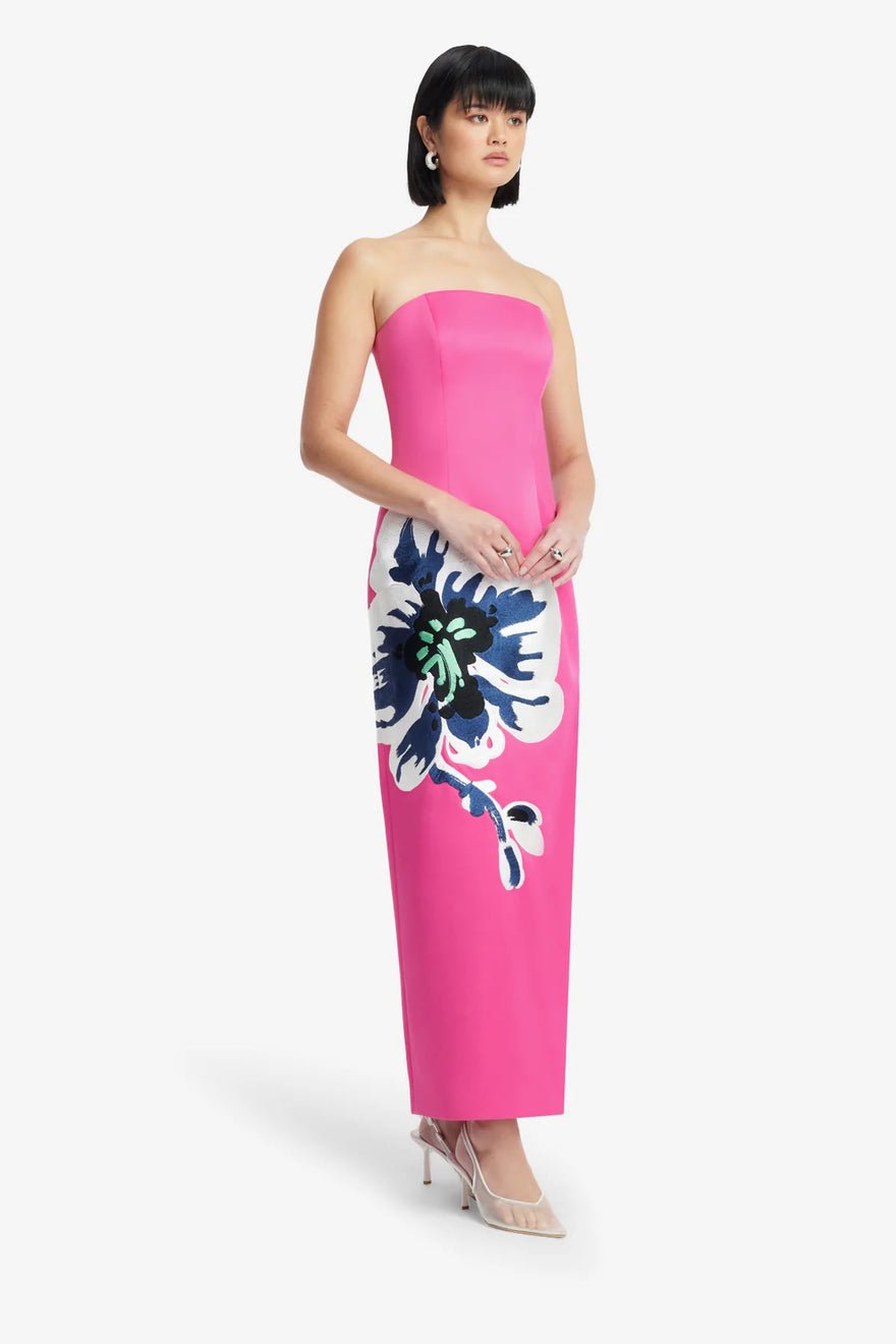 Leo Lin Rayna Bustier Maxi Dress - Orchid Print photo 2