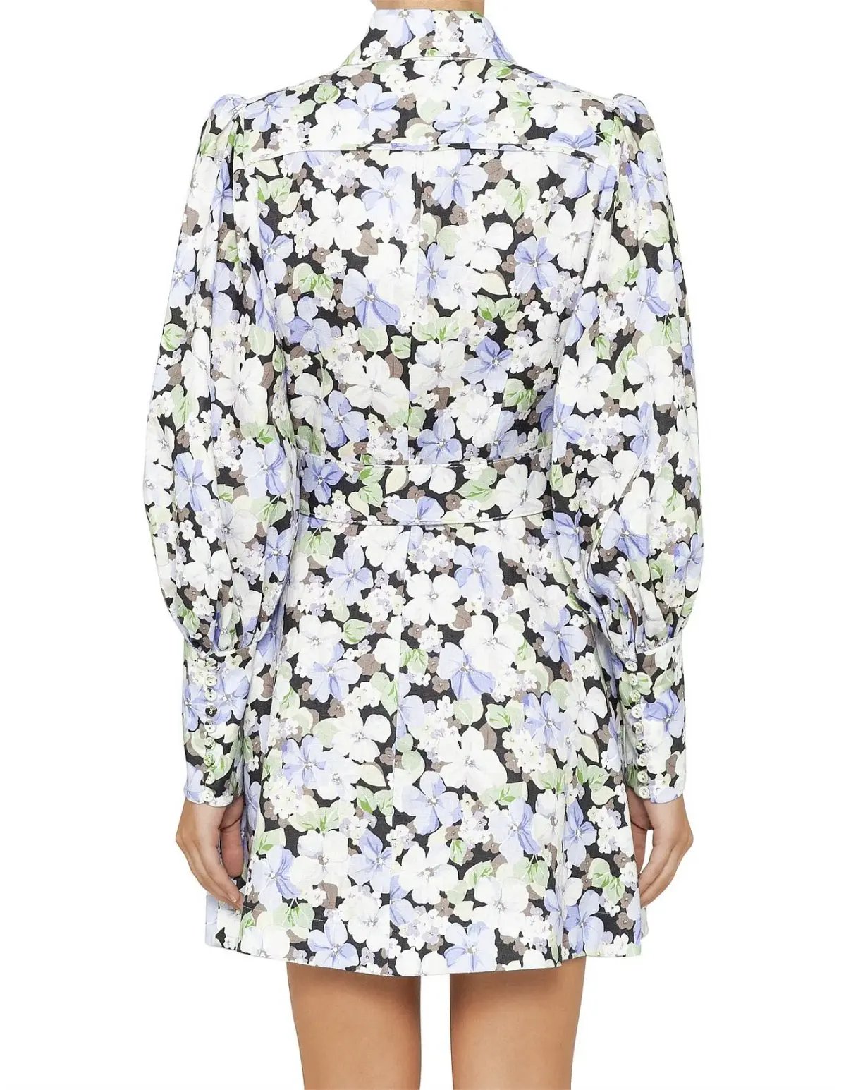 Zimmermann Ninety Six Shirt Dress Pansy prints Size 0 AU8 US 4 IT 40 FR 36 photo 2
