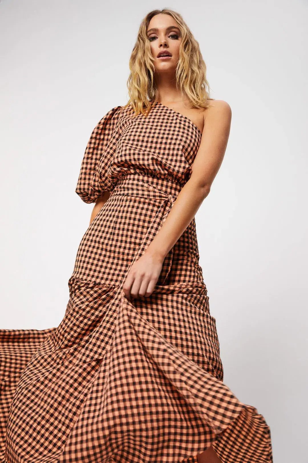 Mossman The Checked Out Maxi Dress Print Size 10 photo 4