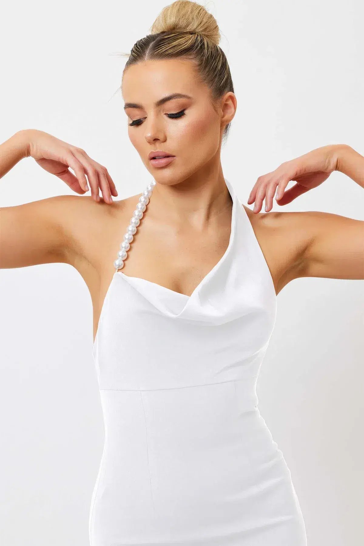 Bianca And Bridgett Mia Pearl Midi Dress White Size 4 photo 2