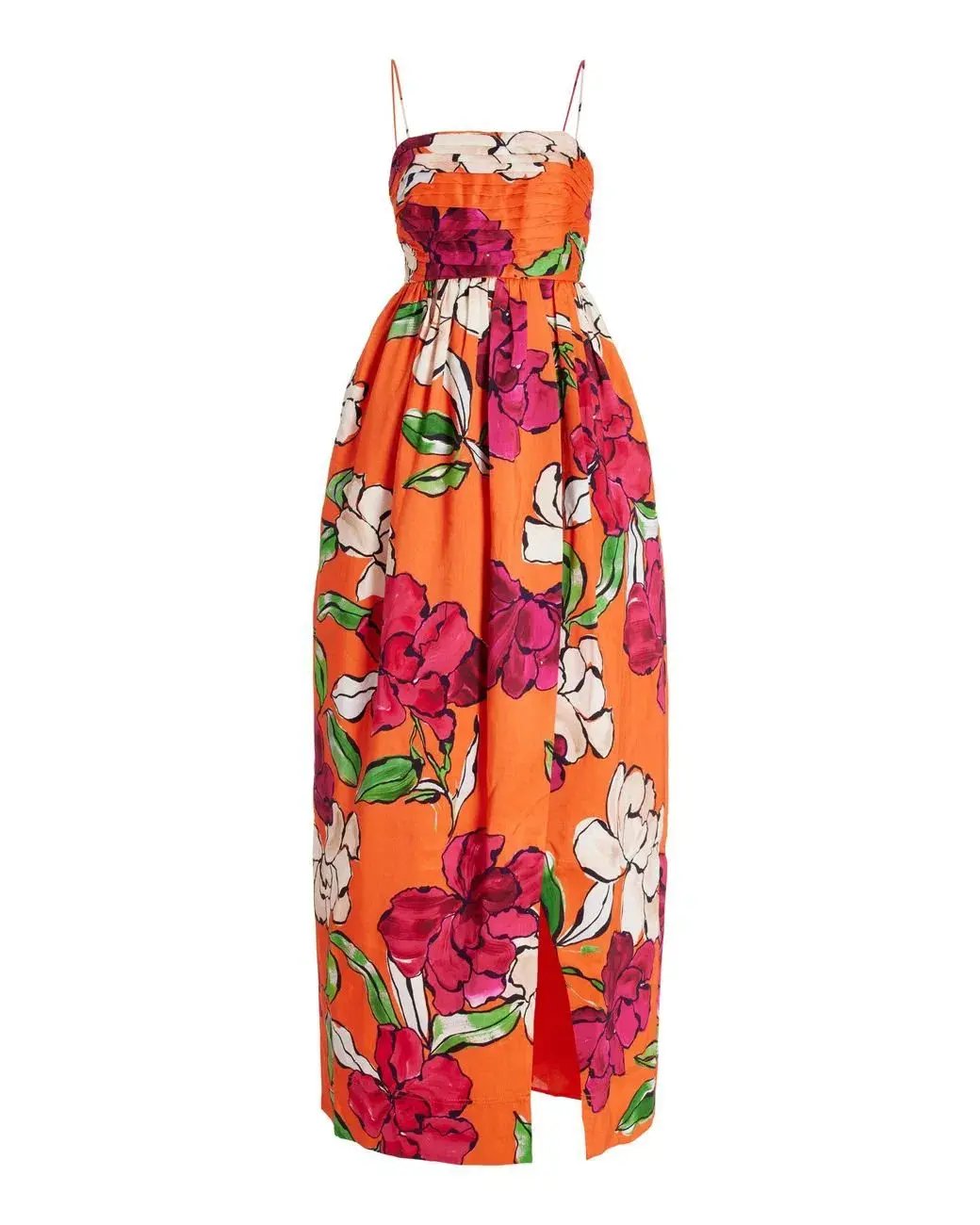 Aje Monument Tulip Maxi Dress Vivid Camellia Size 6 photo 3