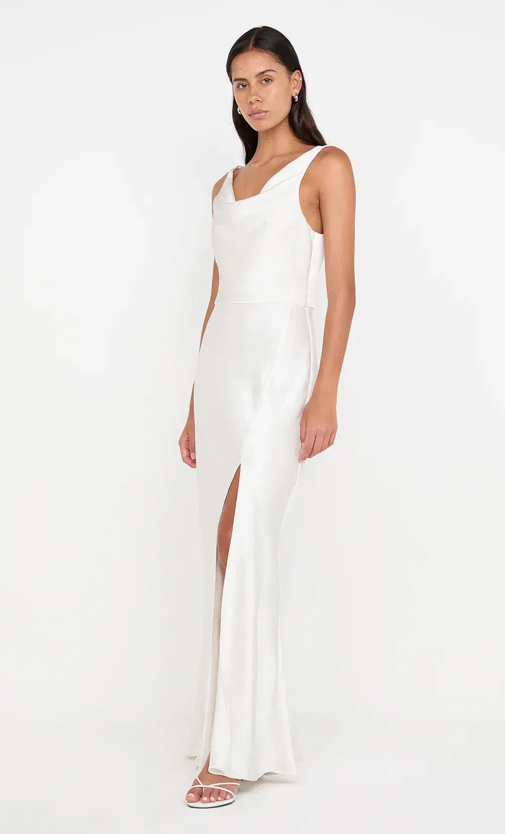 Bec And Bridge Austen Cowl Neck Maxi Dress In Ivory Size AU 10 photo 2