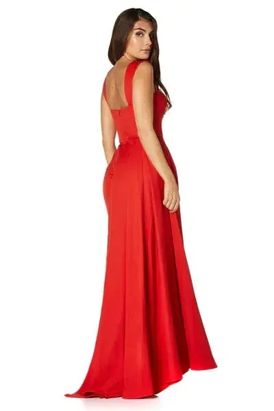 Jarlo London Melody Sweetheart Dress Red Size 8 photo 3
