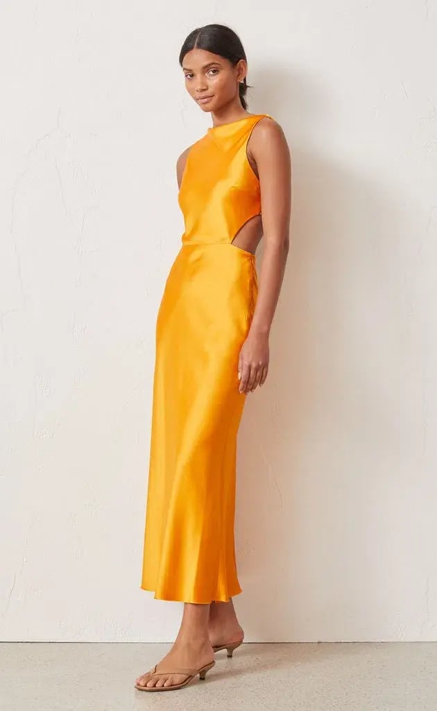 Bec & Bridge Seraphine Cut out Midi Dress Tangerine Size 8 photo 2