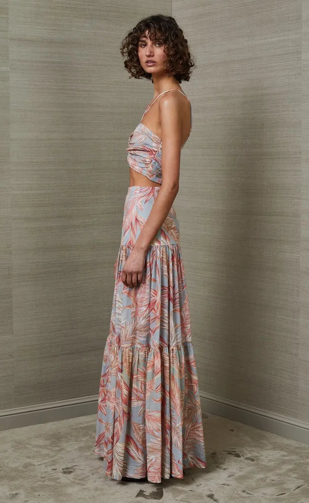 Bec & Bridge Miami Palm Skirt and Top Pink Set Size AU 6 photo 3