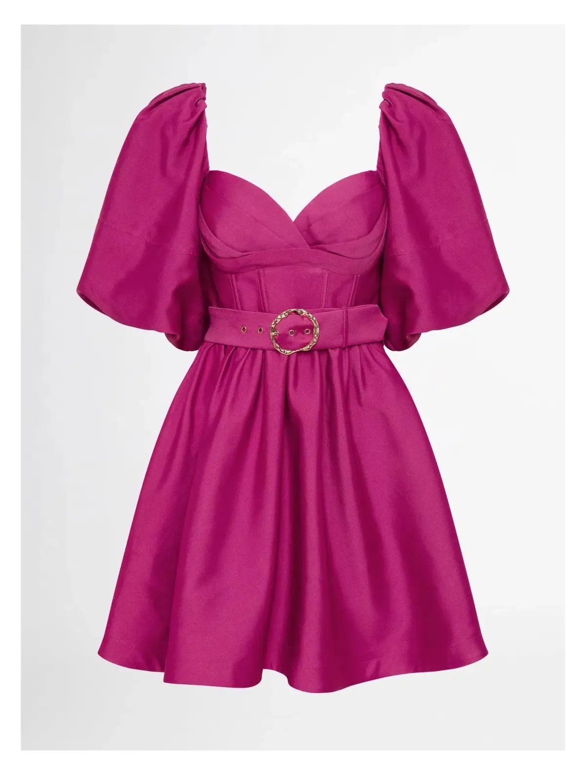Sheike Sienna Puff Sleeve Mini Dress in Raspberry Pink Size 6 photo 3