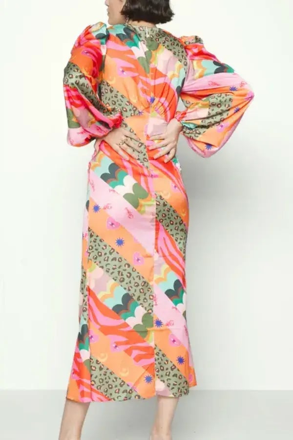 Never Fully Dressed Emmy Midi Dress Multi UK/AU 8 photo 2